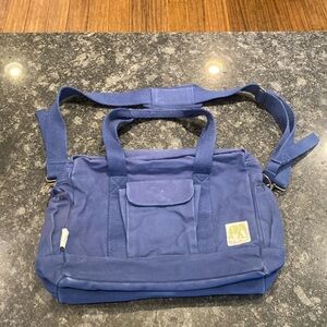 Dera Organic Cotton Shoulder Diaper Bag Blue Global Organic Textiles